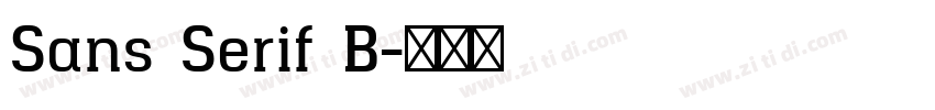 Sans Serif B字体转换 Sans Serif B字体转换
